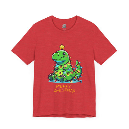 Merry Christmas - Tree Rex Jerry - Unisex Jersey Short Sleeve Tee Super Comfy Dino T-Shirt Gift