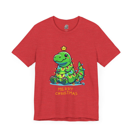 Merry Christmas - Tree Rex Jerry - Unisex Jersey Short Sleeve Tee Super Comfy Dino T-Shirt Gift