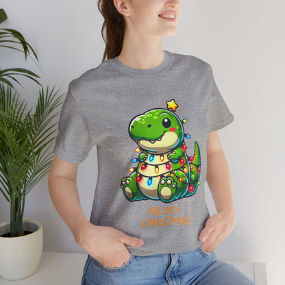 Merry Christmas - Tree Rex Larry- Unisex Jersey Short Sleeve Tee Super Comfy Dino T-Shirt Gift