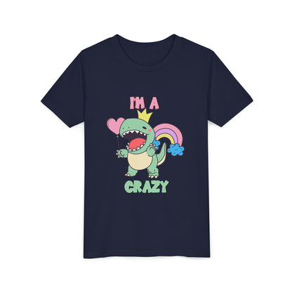 Crazy Cretaceous Cutie Youth Size T-Shirt for kids who love dinosaurs