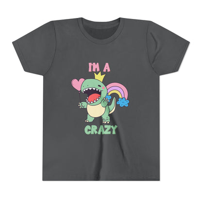 Crazy Cretaceous Cutie Youth Size T-Shirt for kids who love dinosaurs