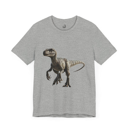 Brown Tone Theatrical Velociraptor - Unisex Jersey Short Sleeve Tee Super Comfy Dino T-Shirt Gift