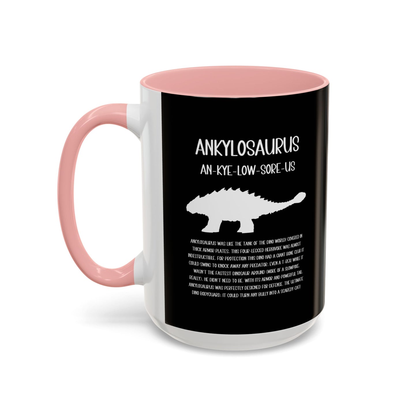 Ankylosaurus Mug with Detailed White Graphic Amazing Gift for the Dino Lovers in your life