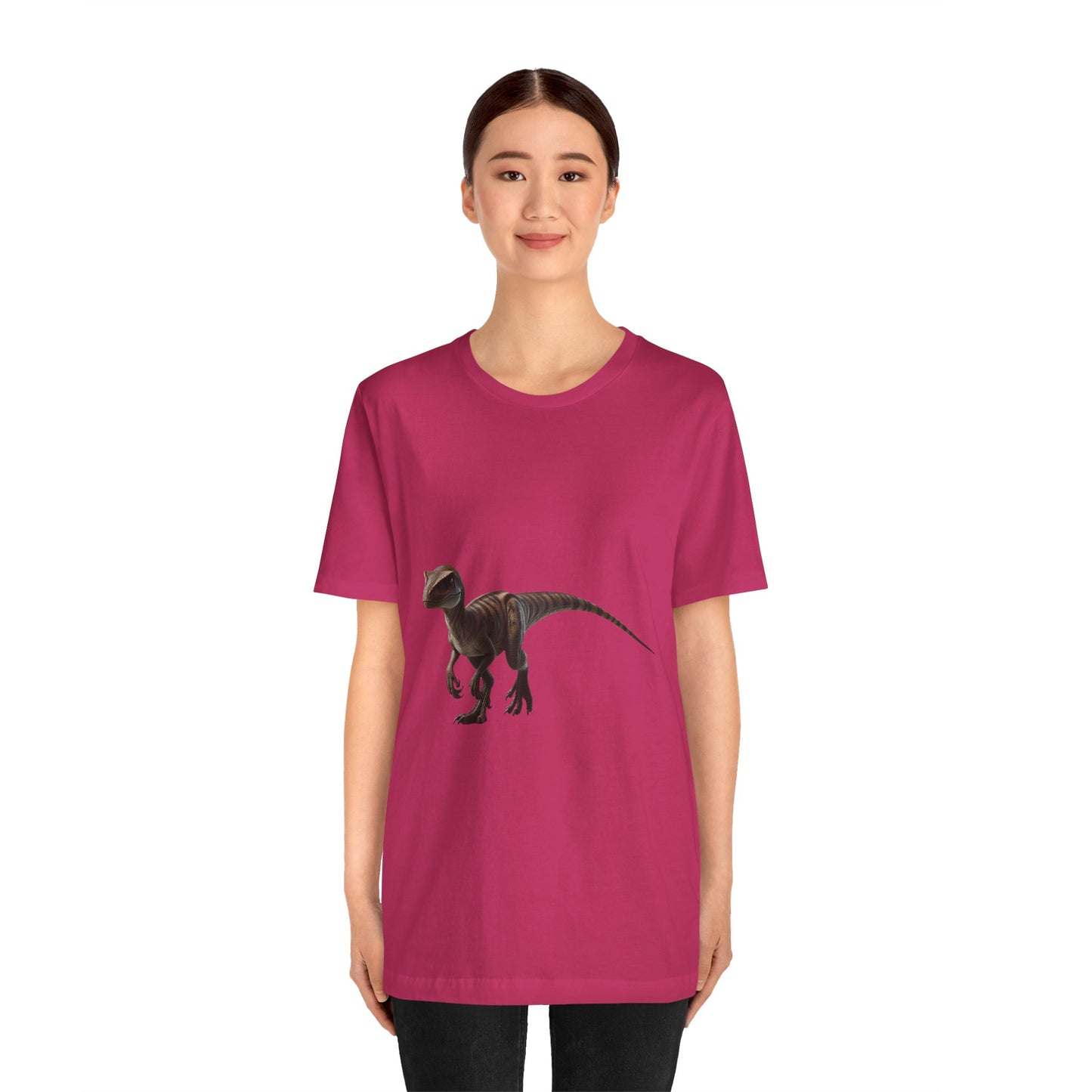 Playful Velociraptor  - Unisex Jersey Short Sleeve Tee Super Comfy Dino T-Shirt Gift