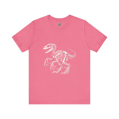 Velociraptor Fossil Skeleton Tee – Bold & Authentic Prehistoric Style! 🦖🦴✨ - Unisex Jersey Short Sleeve Tee Super Comfy Dino T-Shirt Gift