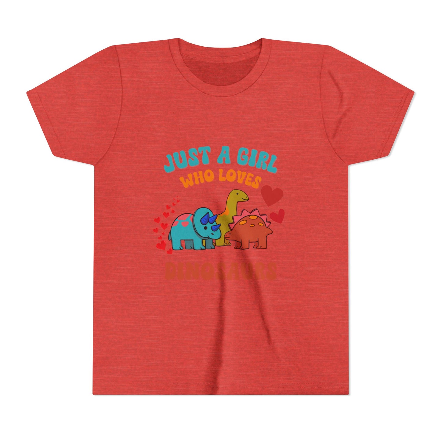 Just a Girl Who Loves Dinosaurs Youth Size T-Shirt Stem Tweens and Teens who Love Dinosaurs Tshirts