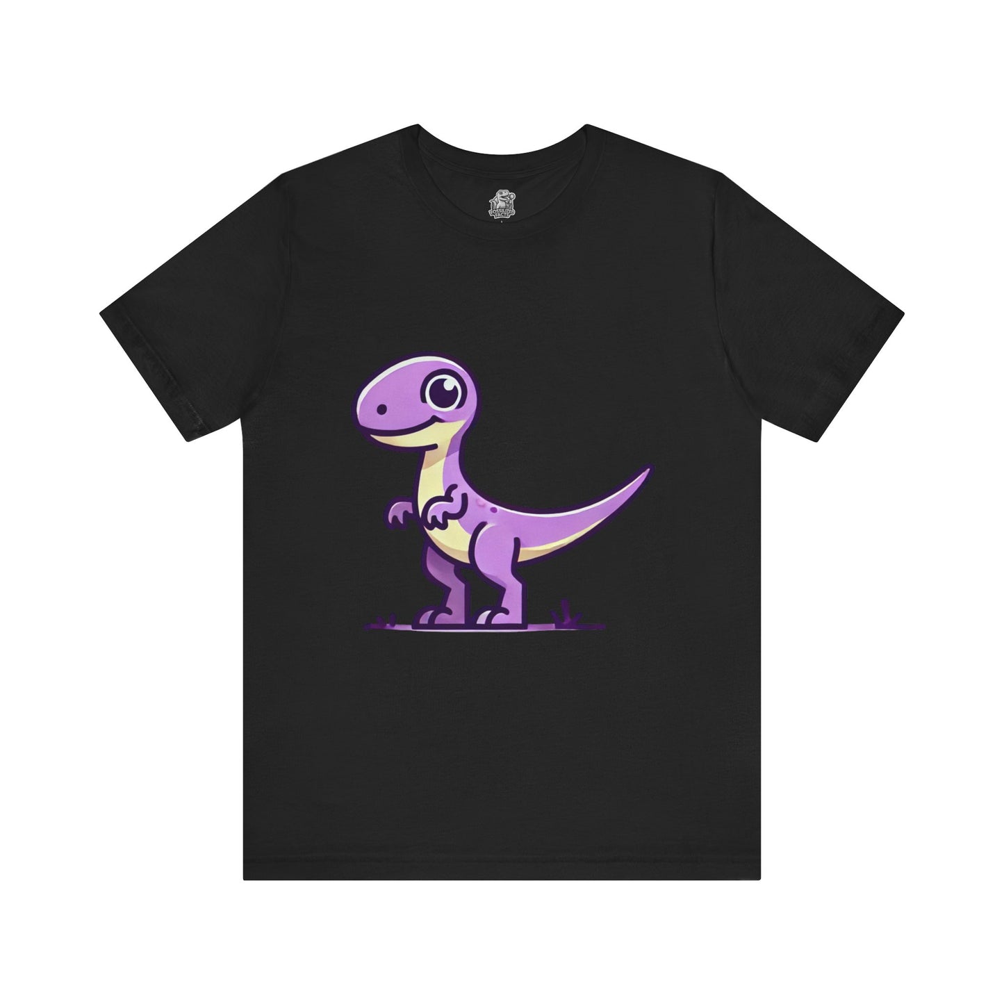 Cute Purple Cartoon Velociraptor - Unisex Jersey Short Sleeve Tee Super Comfy Dino T-Shirt Gift