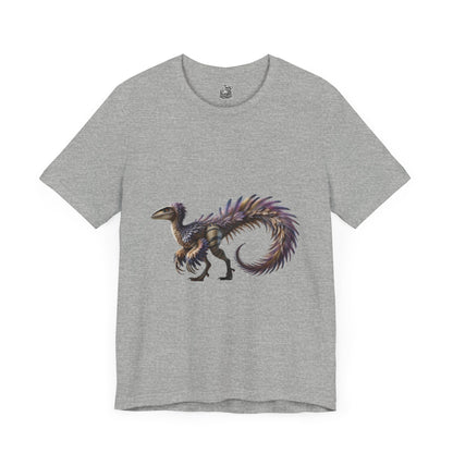 Majestic Feathered Velociraptor Tee – Fierce, Fabulous, and Full of Flair! 🦖💜✨ - Unisex Jersey Short Sleeve Tee Super Comfy Dino T-Shirt Gift