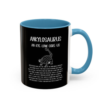 Defensive Ankylosaurus Mug with Detailed White Graphic Amazing Gift for the Dino Lovers in your life