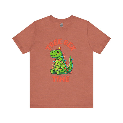 Tree Rex Time Christmas Devan - Unisex Jersey Short Sleeve Tee Super Comfy Dino T-Shirt Gift