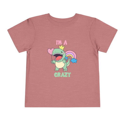 Crazy Cretaceous Cutie Toddler Size T-Shirt for kids who love dinosaurs