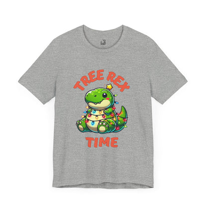 Tree Rex Time Merry Christmas Larry- Unisex Jersey Short Sleeve Tee Super Comfy Dino T-Shirt Gift