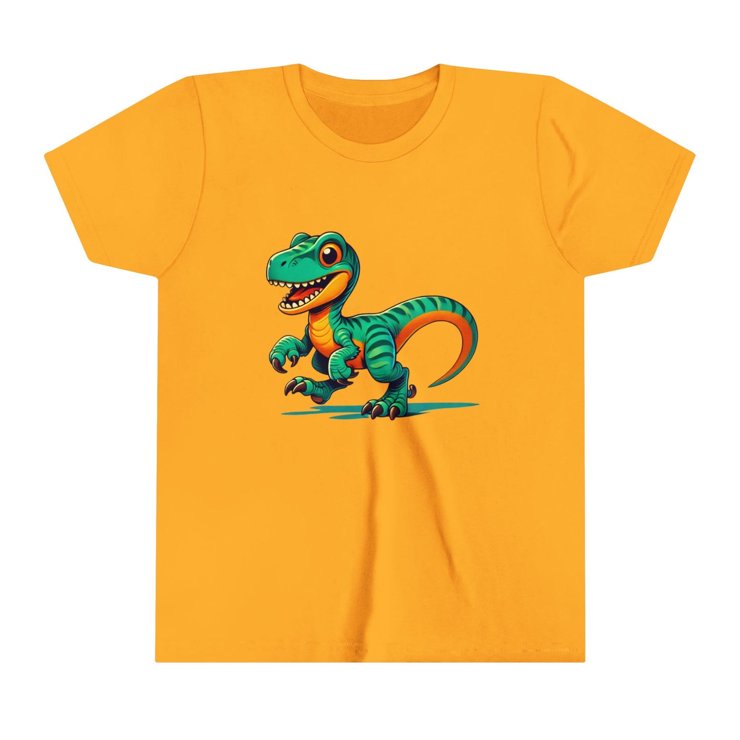 Youth Adorable Teal & Orange Baby Dinosaur Toy – Perfect for Dino-Loving Kids!🌊🦖💙 - Unisex Jersey Short Sleeve Tee Super Comfy Dino T-Shirt Gift