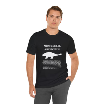 Ankylosaurus Detailed with White Graphics- Unisex Jersey Short Sleeve Tee Super Comfy Dino T-Shirt Gift