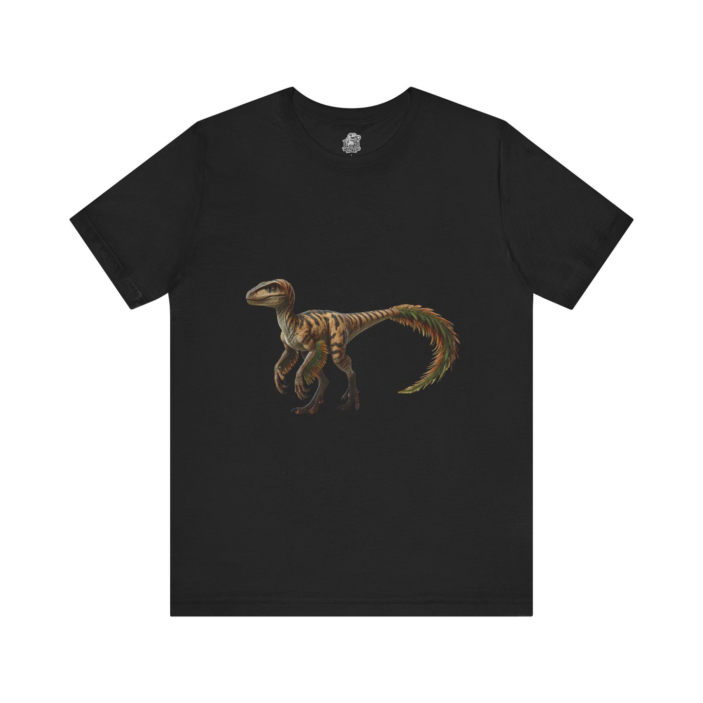 Wild & Feathered Velociraptor Tee – Bold Jungle Vibes and Fierce Dino Style! 🦖🌿🔥 - Unisex Jersey Short Sleeve Tee Super Comfy Dino T-Shirt Gift