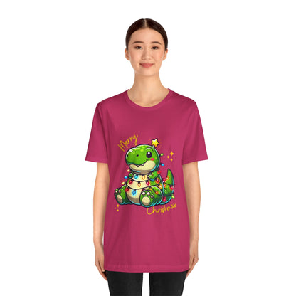 Tree Rex Merry Christmas Larry- Unisex Jersey Short Sleeve Tee Super Comfy Dino T-Shirt Gift