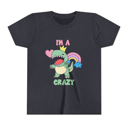 Crazy Cretaceous Cutie Youth Size T-Shirt for kids who love dinosaurs