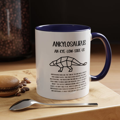 Polygon Ankylosaurus Mug with Detailed Black Graphic Amazing Gift for the Dino Lovers in your life