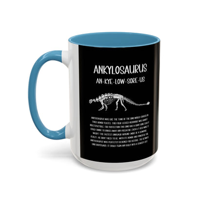 Fossil Ankylosaurus Mug with Detailed White Graphic Amazing Gift for the Dino Lovers in your life