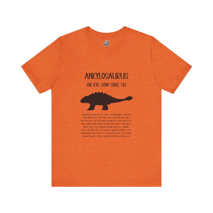 Ankylosaurus Detailed with Black Graphics - Unisex Jersey Short Sleeve Tee Super Comfy Dino T-Shirt Gift