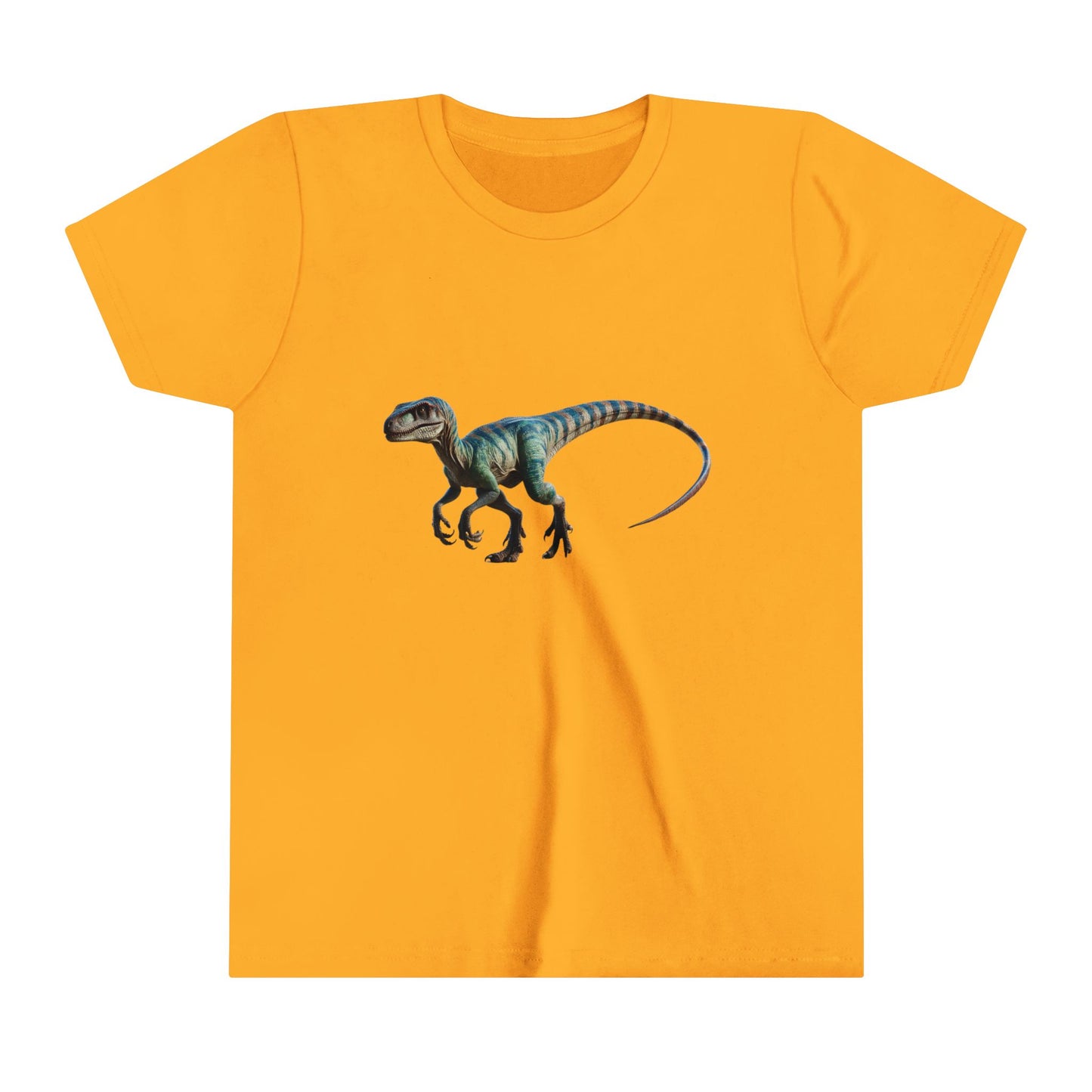 Youth Vibrant Velociraptor Adventure Tee – Unleash Your Inner Dino Explorer with Fierce Style! 🦖🌈 - Unisex Jersey Short Sleeve Tee Super Comfy Dino T-Shirt Gift