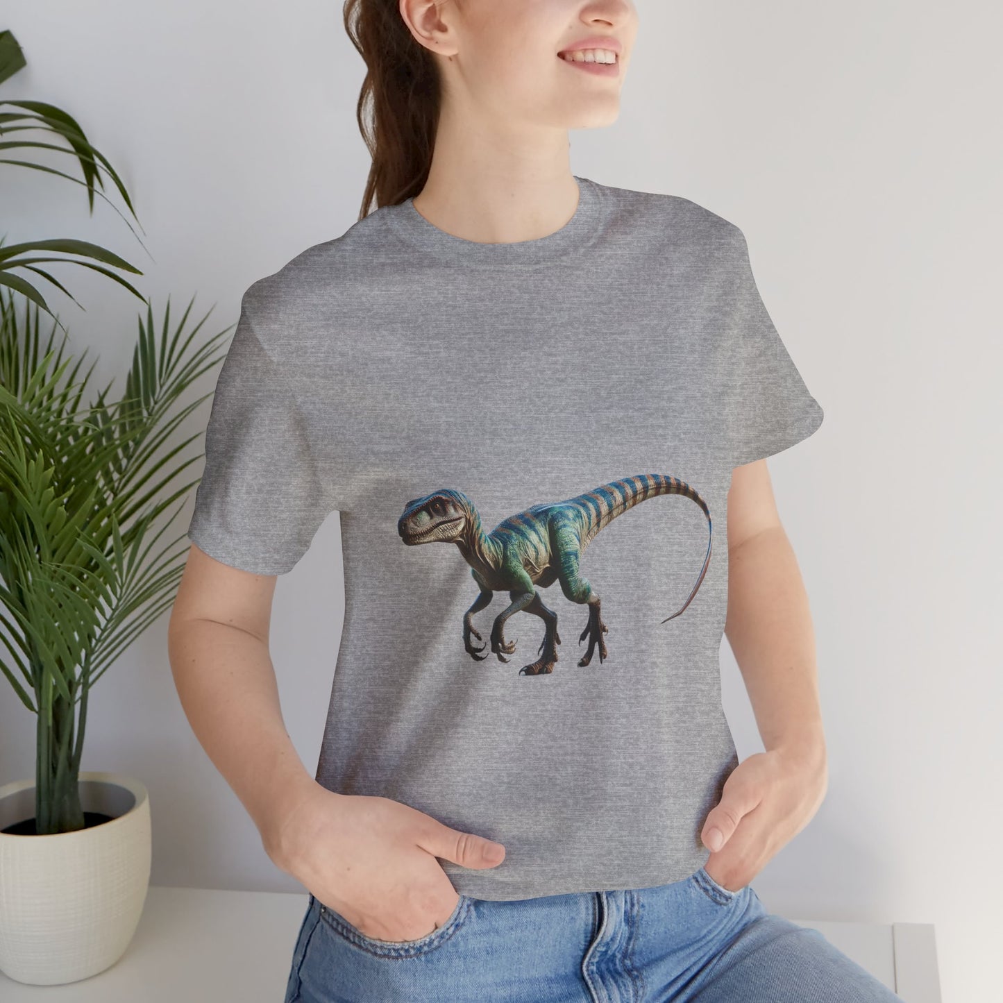 Vibrant Velociraptor Adventure Tee - Unisex Jersey Short Sleeve Tee Super Comfy Dino T-Shirt Gift