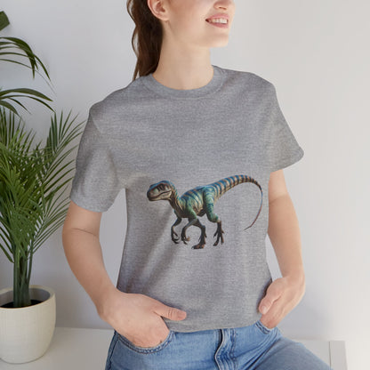 Vibrant Velociraptor Adventure Tee - Unisex Jersey Short Sleeve Tee Super Comfy Dino T-Shirt Gift