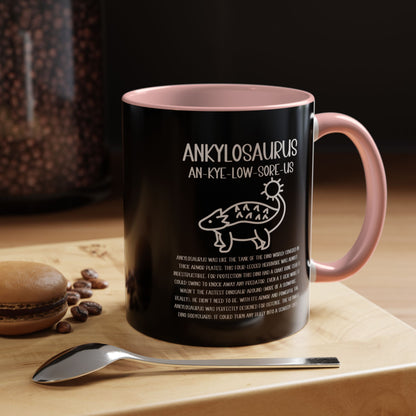 Cute Ankylosaurus Mug with Detailed White Graphic Amazing Gift for the Dino Lovers in your life