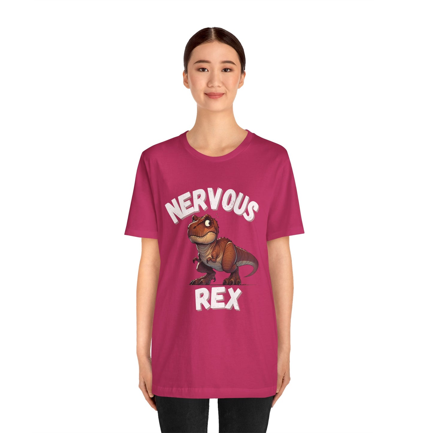 Tough and Nervous Rex Unisex T-Shirt – Funny & Adorable Unisex Dino Tee for Every Occasion