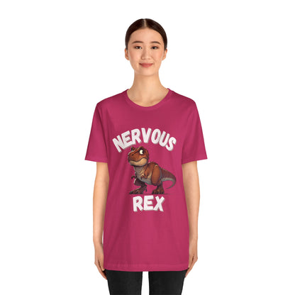 Tough and Nervous Rex Unisex T-Shirt – Funny & Adorable Unisex Dino Tee for Every Occasion