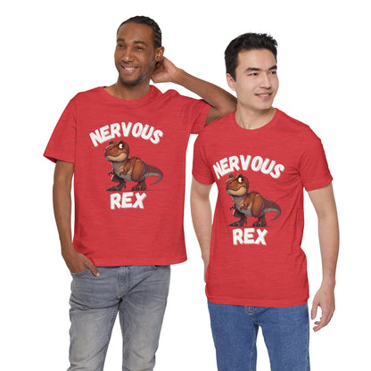 Tough and Nervous Rex Unisex T-Shirt – Funny & Adorable Unisex Dino Tee for Every Occasion