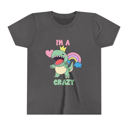 Crazy Cretaceous Cutie Youth Size T-Shirt for kids who love dinosaurs