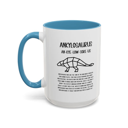 Polygon Ankylosaurus Mug with Detailed Black Graphic Amazing Gift for the Dino Lovers in your life