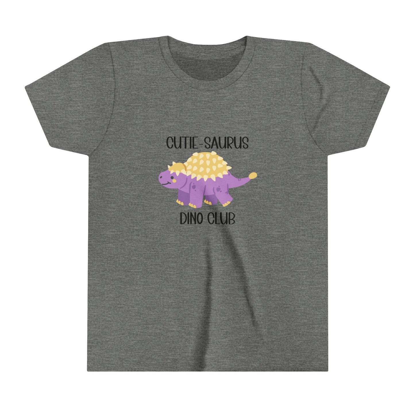 Ankylosaurus Cutie Saurus Dino Club Purple - Black Graphic - Unisex Jersey Short Sleeve Tee Super Comfy Dino T-Shirt Gift