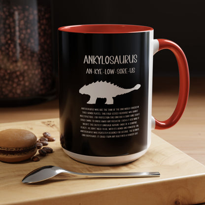 Ankylosaurus Mug with Detailed White Graphic Amazing Gift for the Dino Lovers in your life