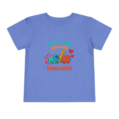Just a Girl Who Loves Dinosaurs Toddler Size T-Shirt Stem children who Love Dinosaurs Tshirts