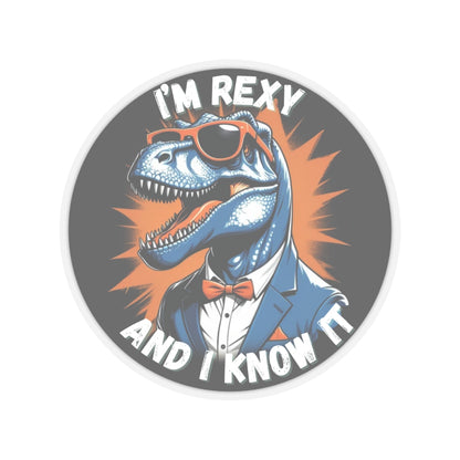 Suave Rex Sticker – Dino Style Meets Cool Confidence