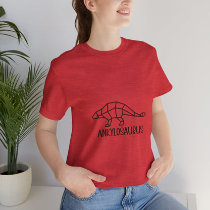 Polygon Ankylosaurus Black Graphic - Unisex Jersey Short Sleeve Tee Super Comfy Dino T-Shirt Gift