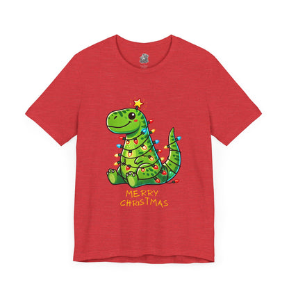 Merry Christmas - Tree Rex Devan - Unisex Jersey Short Sleeve Tee Super Comfy Dino T-Shirt Gift