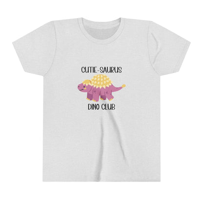 Ankylosaurus Cutie Saurus Dino Club Pink - Black Graphic - Unisex Jersey Short Sleeve Tee Super Comfy Dino T-Shirt Gift