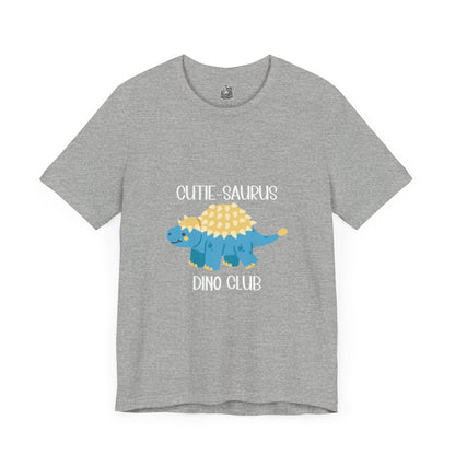 Ankylosaurus Cutie Saurus Dino Club Blue - White Graphic - Unisex Jersey Short Sleeve Tee Super Comfy Dino T-Shirt Gift