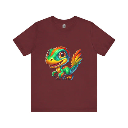 Smiley Velociraptor- Unisex Jersey Short Sleeve Tee Super Comfy Dino T-Shirt Gift