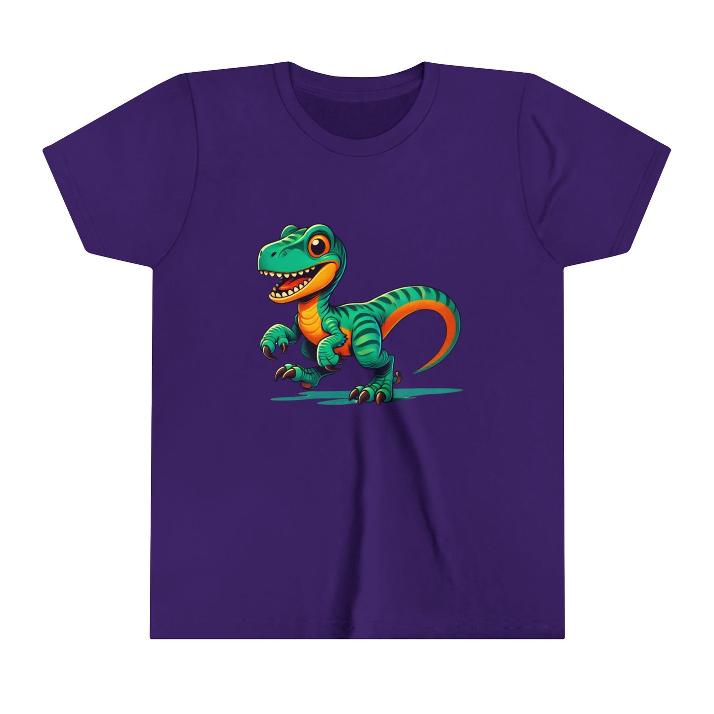 Youth Adorable Teal & Orange Baby Dinosaur Toy – Perfect for Dino-Loving Kids!🌊🦖💙 - Unisex Jersey Short Sleeve Tee Super Comfy Dino T-Shirt Gift