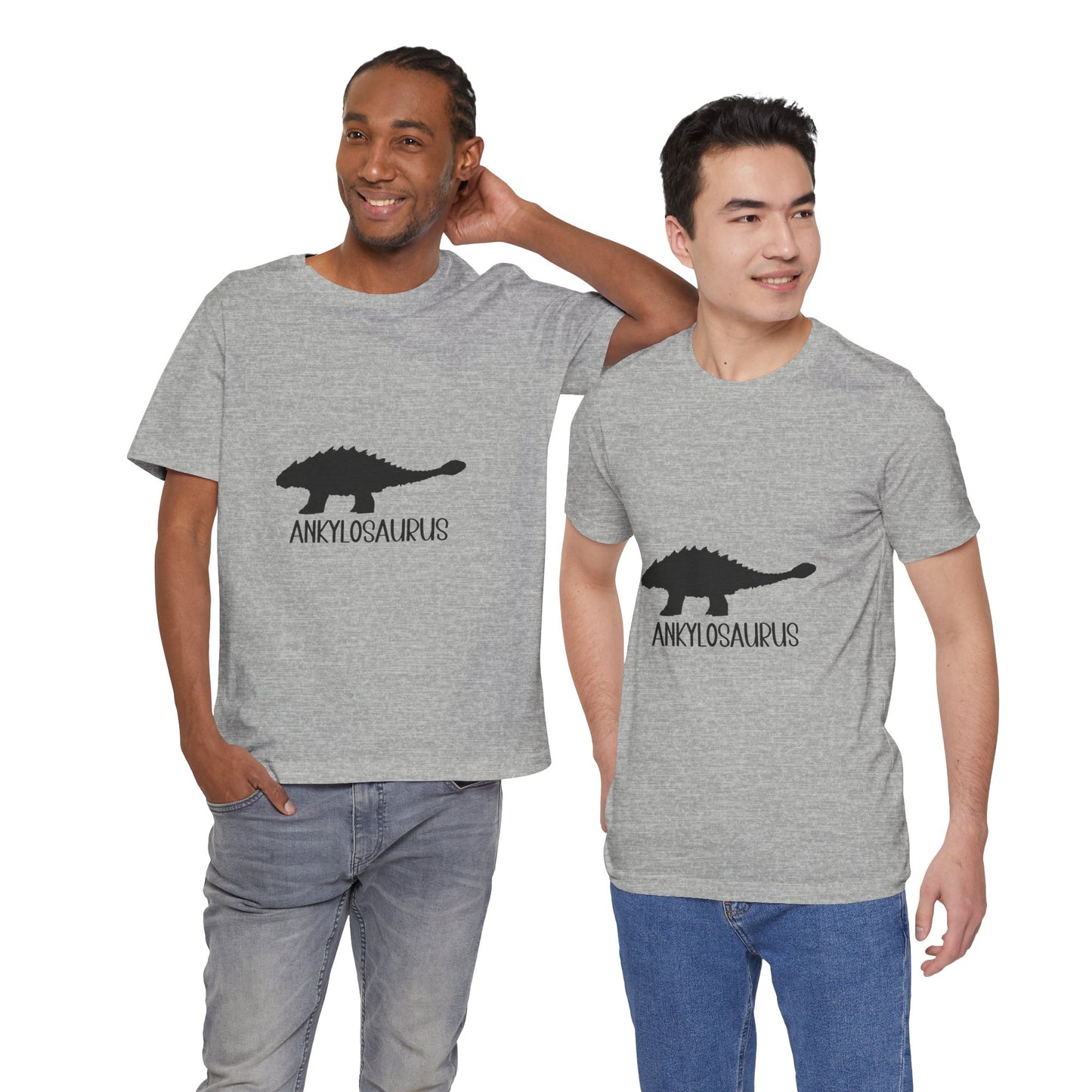 Ankylosaurus Black Text - Unisex Jersey Short Sleeve Tee Super Comfy Dino T-Shirt Gift