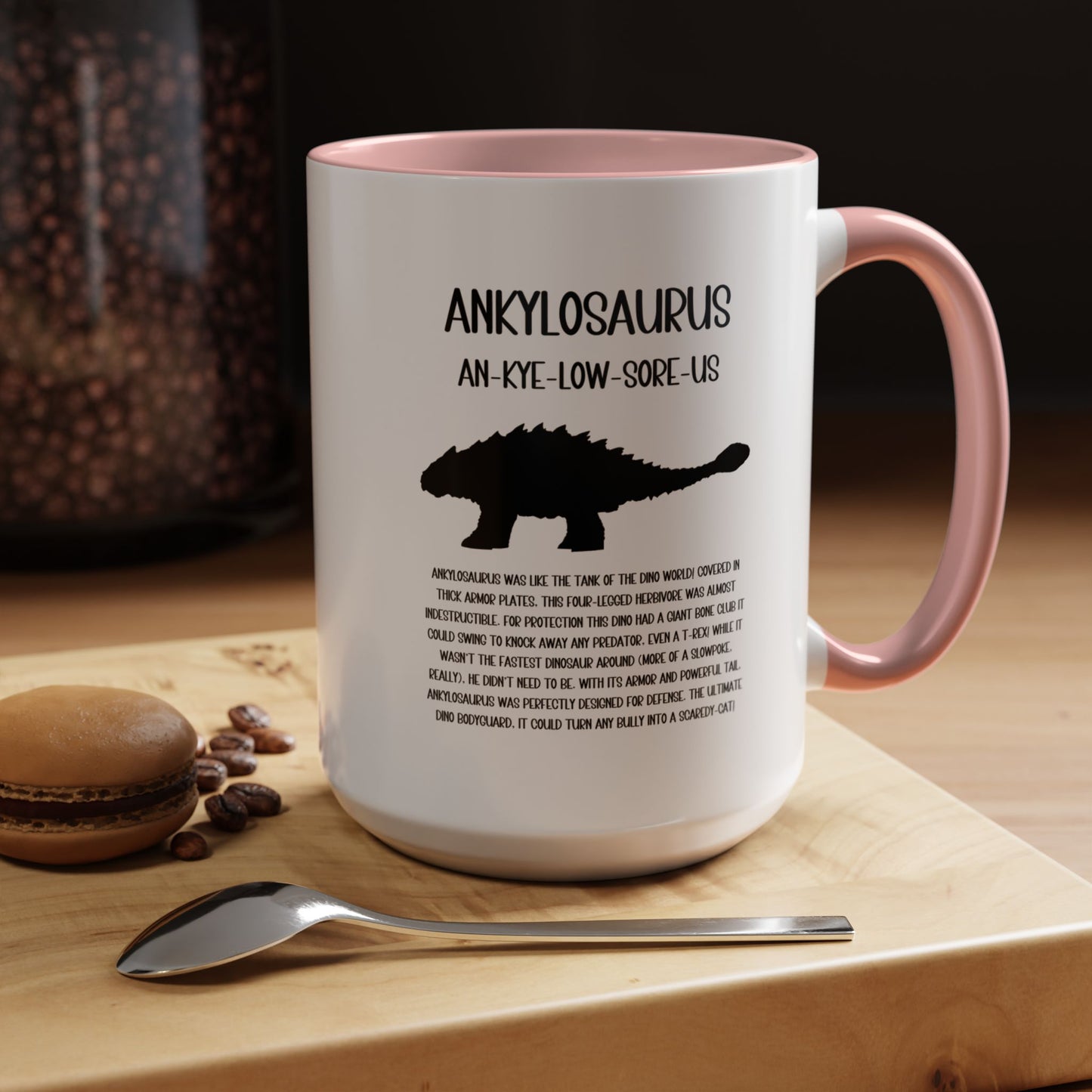 Ankylosaurus Mug with Detailed Black Graphic Amazing Gift for the Dino Lovers in your life