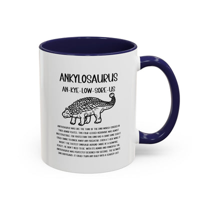 Outlined Ankylosaurus Mug with Detailed Black Graphic Amazing Gift for the Dino Lovers in your life