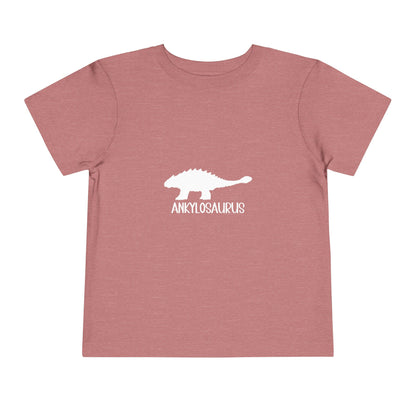 Toddler Ankylosaurus Black Graphics - Unisex Jersey Short Sleeve Tee Super Comfy Dino T-Shirt Gift