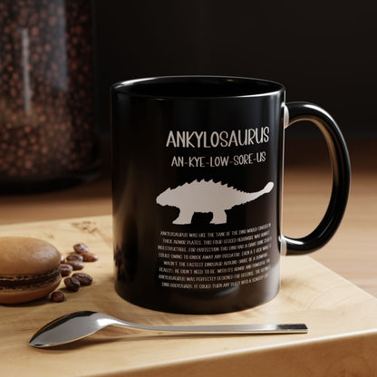 Ankylosaurus Mug with Detailed White Graphic Amazing Gift for the Dino Lovers in your life