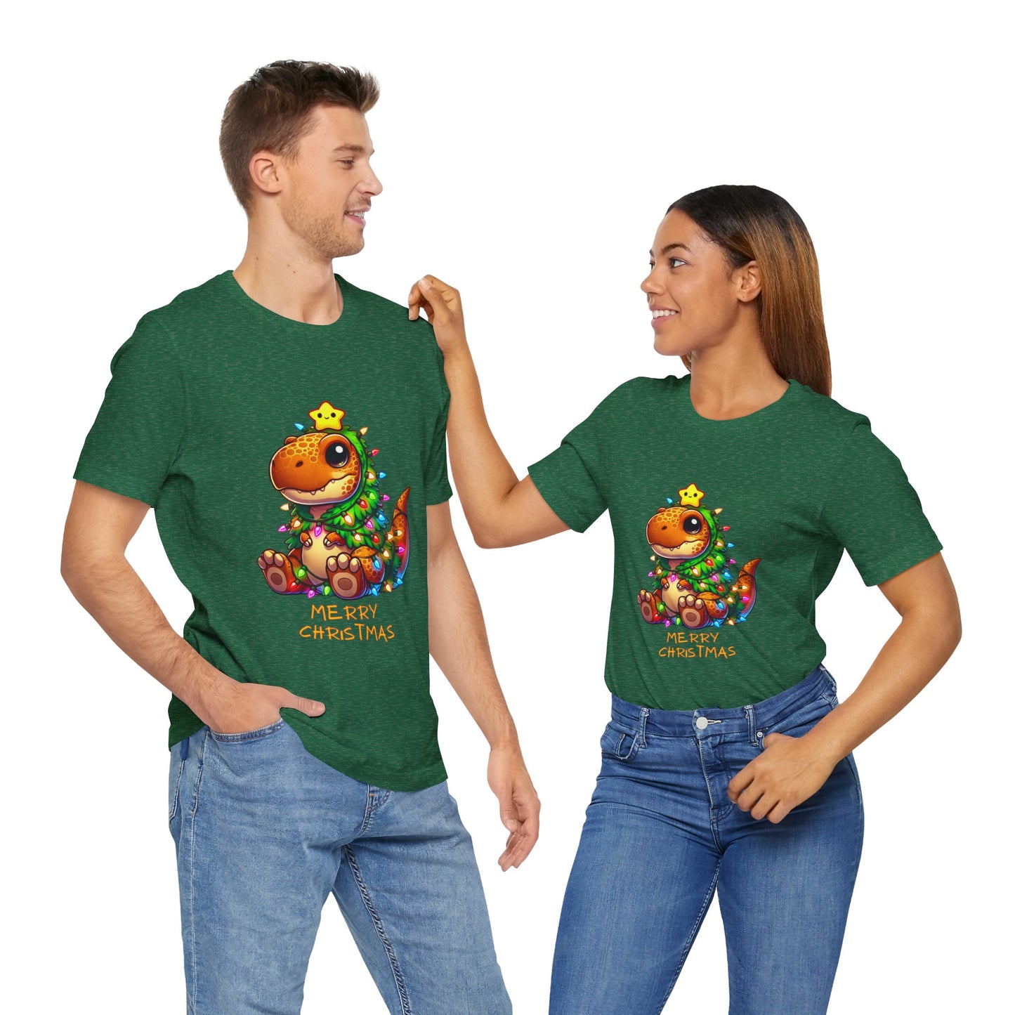 Merry Christmas - Tree Rex Kevin - Unisex Jersey Short Sleeve Tee Super Comfy Dino T-Shirt Gift