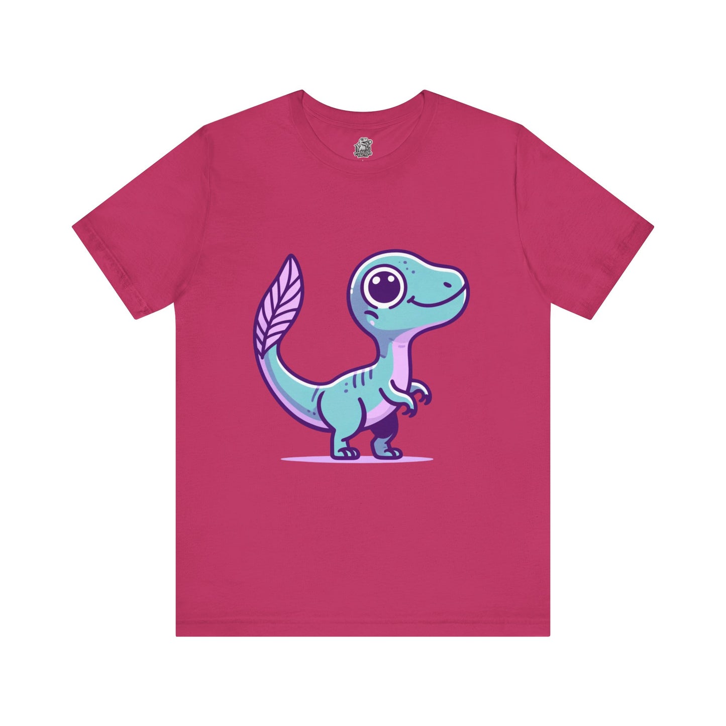 Adorable Pastel Velociraptor Tee – Cute Dino Vibes in Aqua & Lavender! 🦕💜💙 - Unisex Jersey Short Sleeve Tee Super Comfy Dino T-Shirt Gift